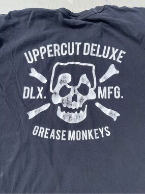 Men's Uppercut Deluxe T-Shirt Black Logo XL Pomade Street Aussie Slick Greaser